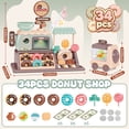 thumbnail image 5 of UQN Donut Shop Playset for Kids, Pretend Play Food Set for Kids Kitchen with Light and Sound Toy Oven, Ice Cream Cart, Toy Food Birthday Gift for Girls Ages 3 4 5 6 Years., 5 of 8
