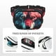 thumbnail image 5 of Fotbe Red Flame Wolf Head Cangurera Cuadrada con Estampado de Doble Capa, Bolsa de Cintura Ajustable Mini para Hombres y Mujeres, 5 of 9