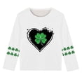 thumbnail image 5 of Blusas y camisas de manga larga con cuello redondo, moda del Día de San Patricio, blusa informal con estampado bonito de manga larga para niños y niñas., 5 of 5
