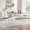 White+Gray(Double X-Shaped Backrest), variant on Leumius 6 Pieces Dining Table Set,Wood Dining Table Set with 4 Upholstered Chairs and a Bench,Modern Kitchen Table Set for 6 Person,White+Gray