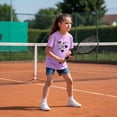 thumbnail image 6 of Bnwani Shirts for Girls Breathable Printed Boys T Shirts Crew Neck Tee Purple Sizes 3-9, 6 of 9