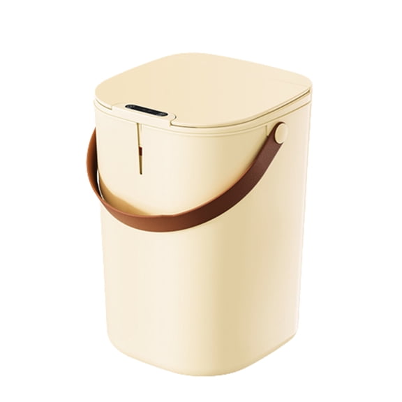 PHIGZNT Kitchen Trash Can with Lid, 5.3 Gallon Automatic Garbage Can for Bathroom Bedroom Home Office 20 Liter Touch Free High-Capacity Abs Plastic Waste Bin Yellow One Size