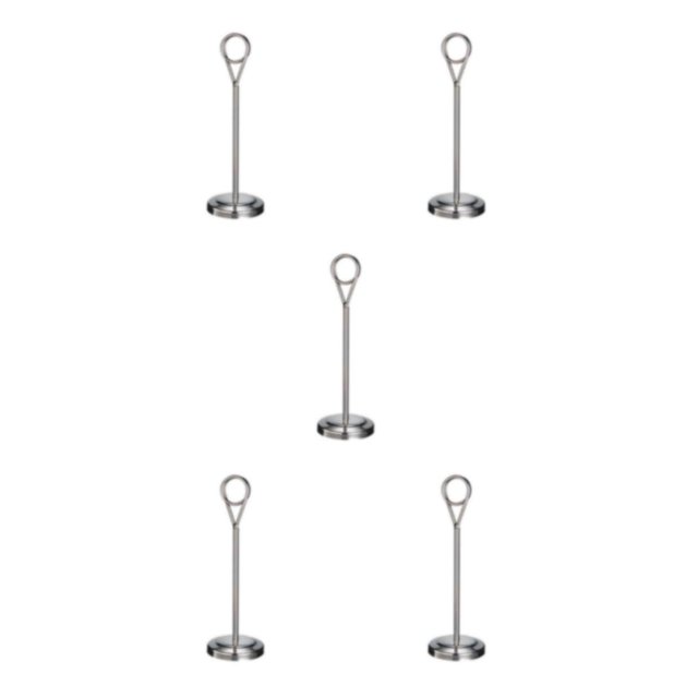 Baohd Contemporary Table Number Holder Photo Stand for Trendy Hotel Settings Silvery 20cm 5Set