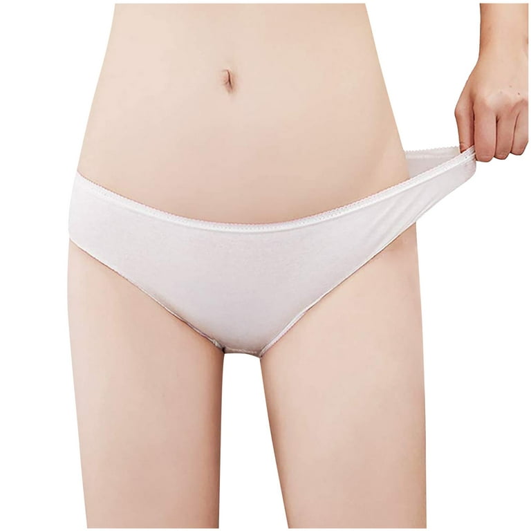 iOPQO womens underwear Women's Disposable Underwear For Travel Stays  Disposable Underwear White XXL