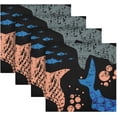 thumbnail image 2 of GZHJMY Grunge Sharks Cloth Napkins Set of 4 Pack, Washable Soft Table Dinner Napkins 20 inch for Kitchen, Hotel, Party, Wedding Washcloths, 2 of 7