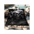 thumbnail image 5 of Vintage Gothic Skull and Roses Flannel Throw Blanket - Soft Lightweight Travel Blanket, Machine Washable, All Seasons, 280gsm, Gift for Him Her, 5 of 17