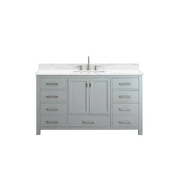 Avanity MODERO-VS60-CG-A-E Modero 60" Free Standing Single Basin Vanity Set - Grey