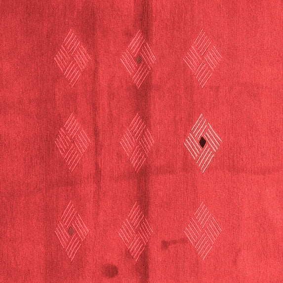Ahgly Company Indoor Square Abstract Red Modern Area Rugs, 6' Square