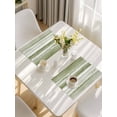 thumbnail image 5 of Sage Green Stripes Placemats Set of 4, Watercolor Gradient Abstract Striped Placemats for Dining Table, Place Mats for Kitchen Tabletop, Waterproof Wipeable Dining Table Mats Set, 5 of 9