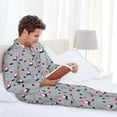 thumbnail image 6 of Hirioo Christmas Gnome 1 for Men's Pajama Sets 2 Piece Pjs Men's Long-Sleeved Pajama Set Button Down Sleepwear,S-XXL-Medium, 6 of 7