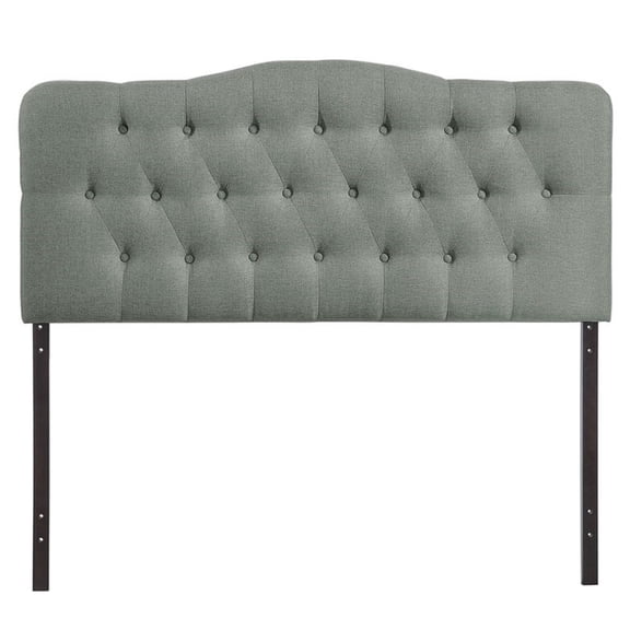 Hawthorne Collections King Tufted Panel Headboard in Gray