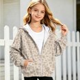 thumbnail image 6 of Grblisyd Oversized Hoodies For Teen Girls Zip Up Hooded Sweatshirt Cute Back to School Clothes Trendy Leopard Print Long Sleeve Hoodie, 6 of 6