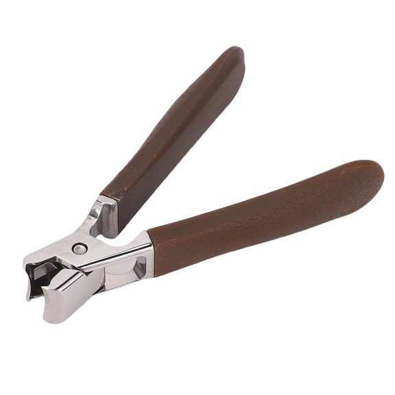 YAHHU Wide Jaw Opening Nail Clipper Stainless Steel Fingernail and Toenail Cutter for Thick Hard Nails Professional Manicure Tool, 5.51 inches / 14 cm, Brown