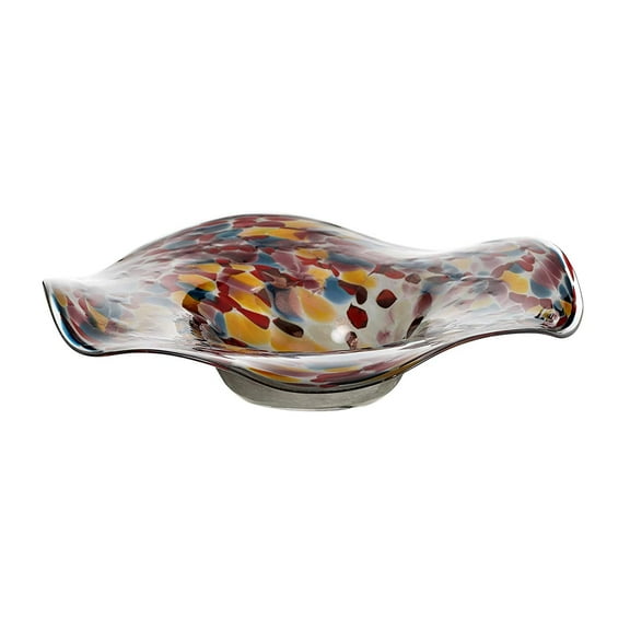 Elegant and Modern Decorative Classical Glass and Marble Bowl for Housewarming Gift - 16" Glass Bowl, Rondo Platter