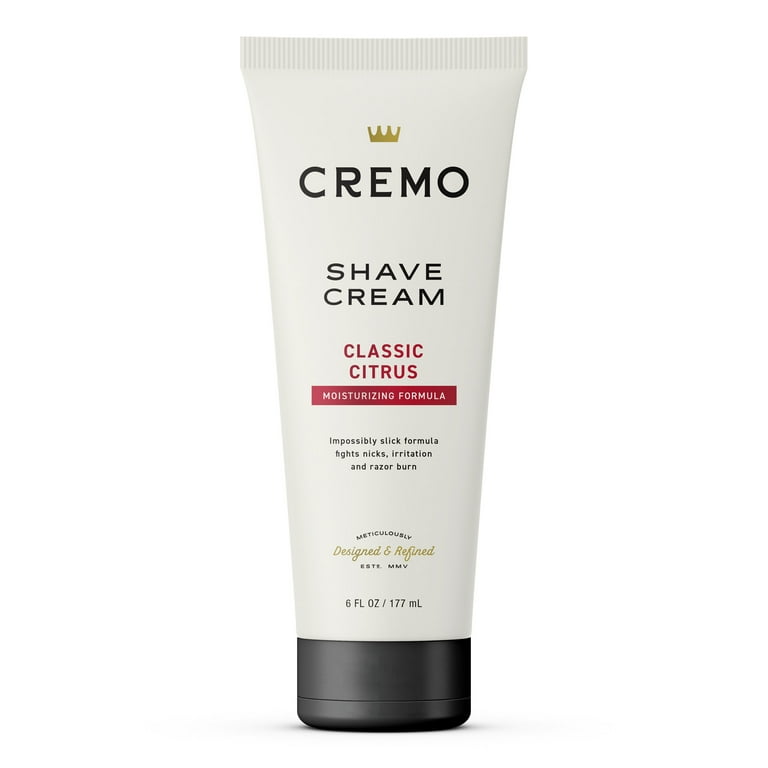 CREMO Concentrated Men's Shave Cream, 6 fl oz, Classic Citrus