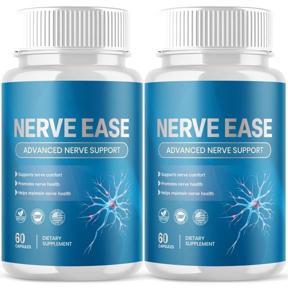 Nerve Ease Advanced Nerve Health Support Pills Natural Vitamin Supplement NerveEase 120 Capsules