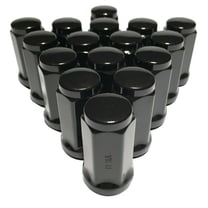 16 Black 9/16 XL Lug Nuts Long Bulge Acorn 1.75" Tall Wheel Nut Lugs 9/16-18