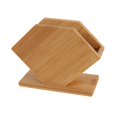thumbnail image 2 of Caja de pañuelos de bambú, adornos, contenedor organizador, soporte de papel, soporte de almacenamiento de papel, bandeja de servilletas para cocina, en forma de BLESIY Caja de almacenamiento de servilletas, 2 of 8