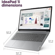Lenovo Ideapad 1 15.6 HD Student Laptop, Intel Celeron N4500, 1.1GHz, 4GB DDR4 Memory, 128GB eMMC, One-year Office 365, Intel UHD Graphics, Windows 11 Home in S Mode, Cloud Grey, 82LX00DGUS