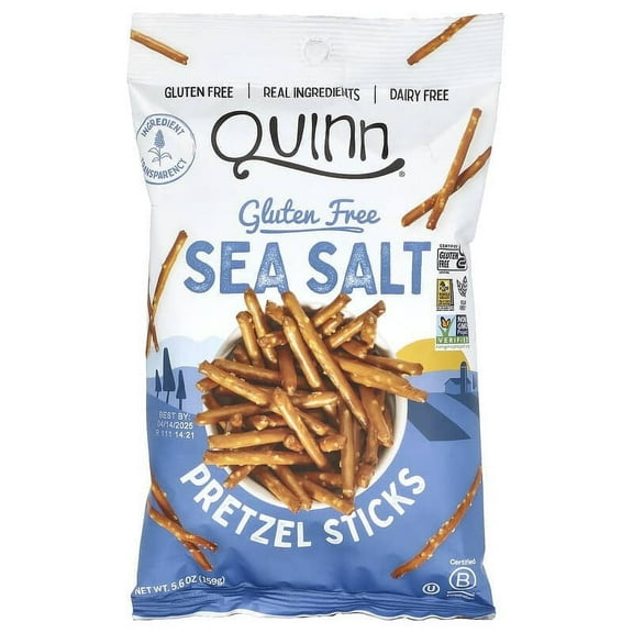 Quinn Snacks, Pretzel Sticks, Whole Grain, Sea Salt, 5.6 oz (159 g) Pack of 3