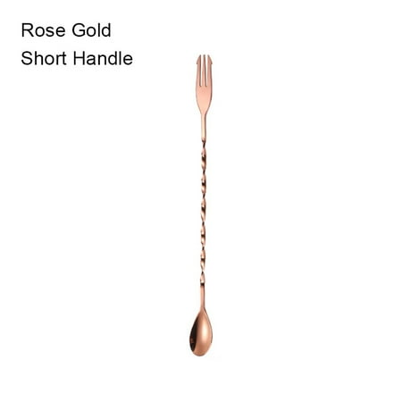 

Double-end Stainless Steel Mixer Bar Cocktail Short/Long Stirring Mixing Twist Spoon for Home Restaurant New TOPOINT