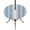 Blue gray, variant on Round Outdoor Tablecloth with Umbrella Hole and Zipper, Lake Blue Stripes Tablecloth with Elastic Waterproof, Minimalist Abstract Vertical Lines Patio Table Covers for 55" - 60" Picnic Pool Tables