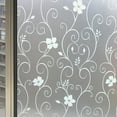 thumbnail image 4 of Película decorativa autoadhesiva para ventana de privacidad, flor de hierro, vidrio esmerilado, adhesivo para ventana, para baño, dormitorio, oficina, cocina, 45x100 cm (blanco), 4 of 7