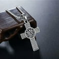 thumbnail image 2 of HOOUN Mens Masonic Cross Pendant Necklace Freemason Compass Symbol Jewelry Chain 24", 2 of 4