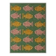 thumbnail image 3 of GENIMO 5'x7' Wildlife Inspired Animal Print Area Rug for Living Room, Machine Washable Non Slip Low Pile Rug for Bedroom Dining Room, Moss Green, 3 of 5