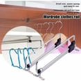 thumbnail image 4 of Jinsinto Tringle Rétractable pour Garde-Robe, Tringle de Valet de Garde-Robe Extensible, Rail Extensible, Cintre Extensible, Tringle de Valet de Garde-Robe, Rail Coulissant Extensible Télescopique pour Vêtements, Support de Tringle de Garde-Robe 30 cm, 4 of 4