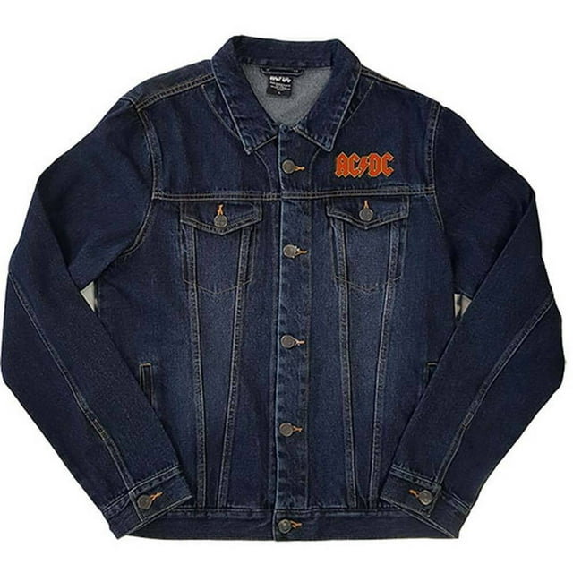 AC/DC Adult About To Rock Back Print Denim Jacket