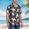 thumbnail image 2 of Lsque Cute Poodle Dog pattern Hawaiian Shirt for Men, Unisex Summer Beach Casual Short Sleeve Button Down Shirts-XX-Large, 2 of 9