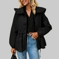 thumbnail image 5 of Fiaer,Oversized Full Zip Hooded Jackets for Women,Women's Drawstring Loose Fit Windproof Tops,Ladies Long Sleeve Lightweight Outerwear with Pockets Black XXL, 5 of 9