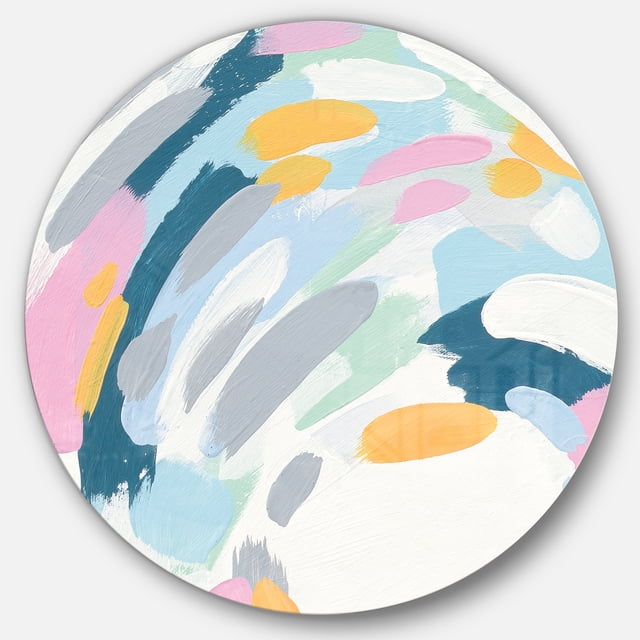 Designart 'Geometric Vortex II' Geometric Metal Circle Wall Art