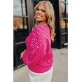 thumbnail image 3 of FOLUNSI Plus Size Raglan Sweater: Trendy Pink, Cozy & Chic!, 3 of 8