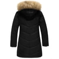 thumbnail image 2 of WenVen Girl's Winter Coat Fleece Puffer Jacket Windproof Winter Coats Black 10/12Y, 2 of 8