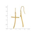 thumbnail image 4 of 10K Polished Yellow Gold Cross Dangle Earrings, 4 of 4