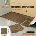 thumbnail image 2 of KFFKFF Carpet Squares, 20"x 20" with Attached Cushioning, Comfortable Padded Carpet Tiles, Simple Self-Installation for Bedrooms and Living Rooms (12 Tiles, Varied Brown), 2 of 9