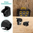 thumbnail image 4 of Raindrops 2Pcs Toggle Switch Protective Cover Plate Black Sturdy Plastic Iron Material, 4 of 8