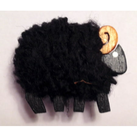 Camus Handmade Black Ram Needle Minder for Cross Stitch and