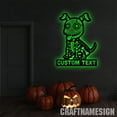 thumbnail image 5 of Craftnamesign Custom Funny Skeleton Dog Metal Wall Art with LED Light, Skull Dog Lover Decoration, 5 of 5