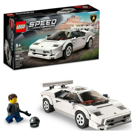 UPC: 0673419358736 | LEGO Speed Champions Lamborghini Countach 76908  Race Car Toy Model Replica  Collectible Building Set with Racing Driver Minifigure