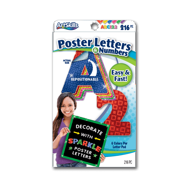 Artskills Holographic Quick Letter Number Pads 216pc Walmart Com Walmart Com