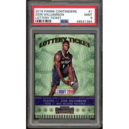 Zion Williamson Rookie Card 2019-20 Panini Contenders Lottery Ticket #1 PSA 9