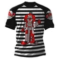 thumbnail image 1 of Camiseta Suelta Plisada de Manga Corta con Gradiente de Cuello Tripulación para la Moda Casual Y el Uso Diario, 1 of 3