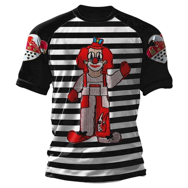Blusas y camisas de manga corta con cuello redondo para hombre. Blusa holgada plisada de manga corta con degradado y cuello redondo para hombre.