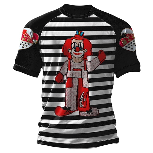 Blusas y camisas de manga corta con cuello redondo para hombre. Blusa holgada plisada de manga corta con degradado y cuello redondo para hombre.
