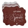 thumbnail image 3 of Inkdotpot Real Silver Foil Bracket Shape Paper Hang Tags Let Love Sparkle Wedding Favor Tags Pack Of 50, 3 of 6