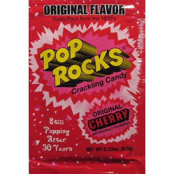 BAYSIDE CANDY POP ROCKS CHERRY, PACK OF 6 POP ROCKS