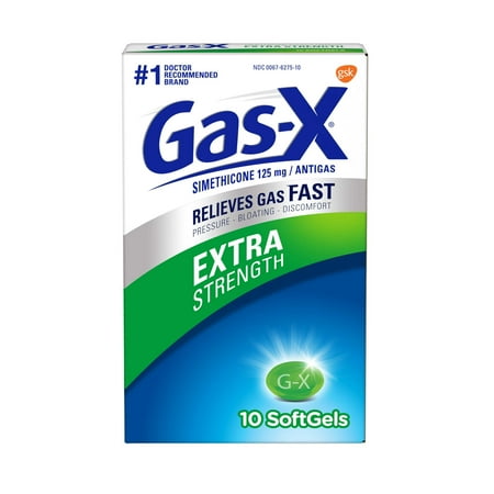 Gas-X Extra Strength Gas Relief Softgels, 10 Count